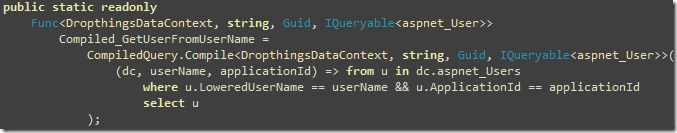 Converting a Linq Query to Compiled Query